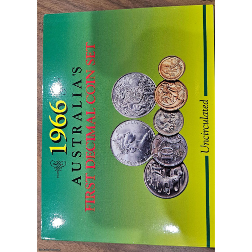 1966 Carded Uncirculated 6 Coin Set - First Decimal Coins