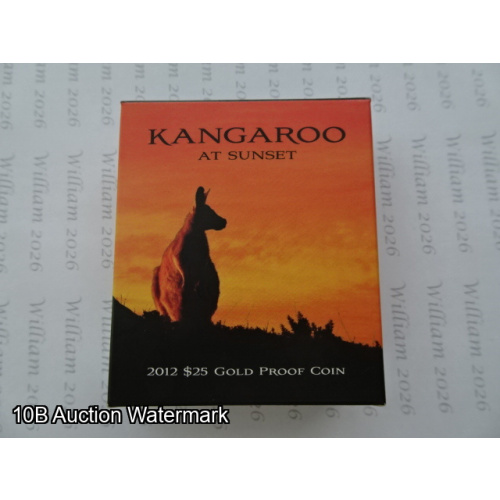 Kangaroo as Sunset 2012 Gold Proof Coin