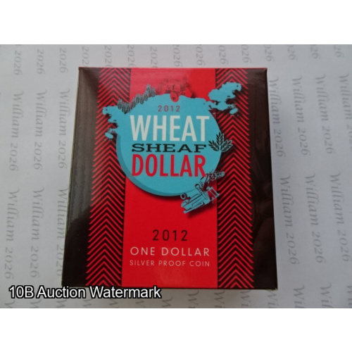 2012 Australia Wheat Sheaf Silver Proof Dollar