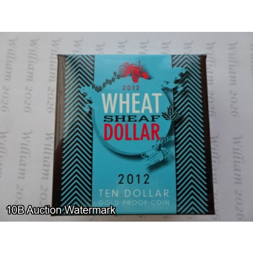 2012 Wheat Sheaf $10 Gold Proof Coin