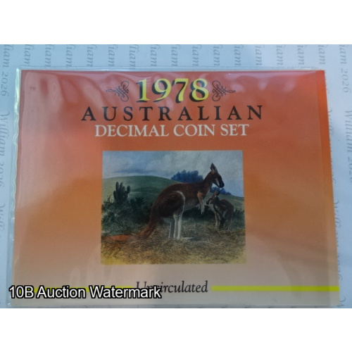 1978 Carded Decimal 6 Coin Set