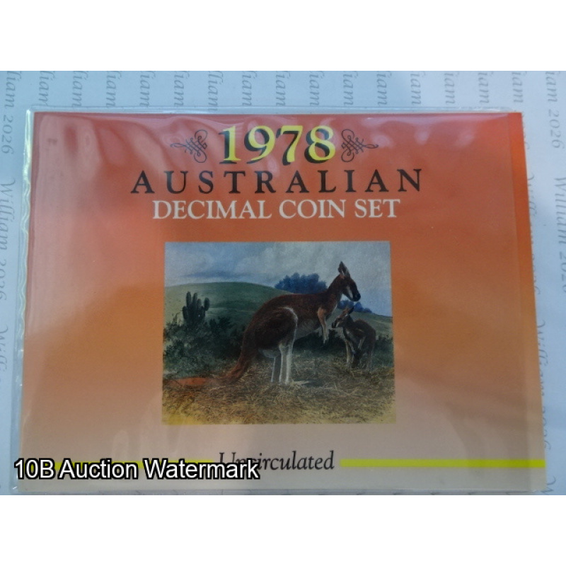 1978 Carded Decimal 6 Coin Set