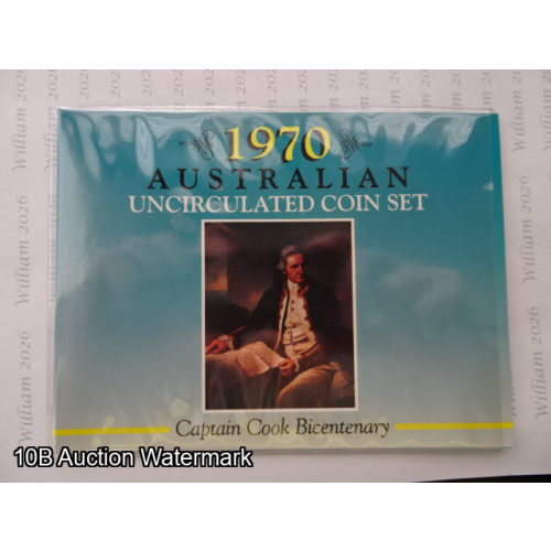 1970 Carded Australian coin set - Captain Cook Bicentenary