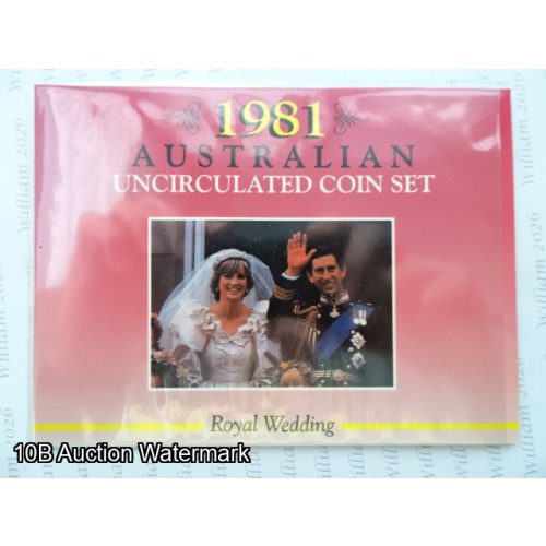 1981 Carded Australian coin set - Royal Wedding