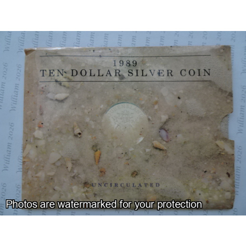 1989 $10 silver coin RAM