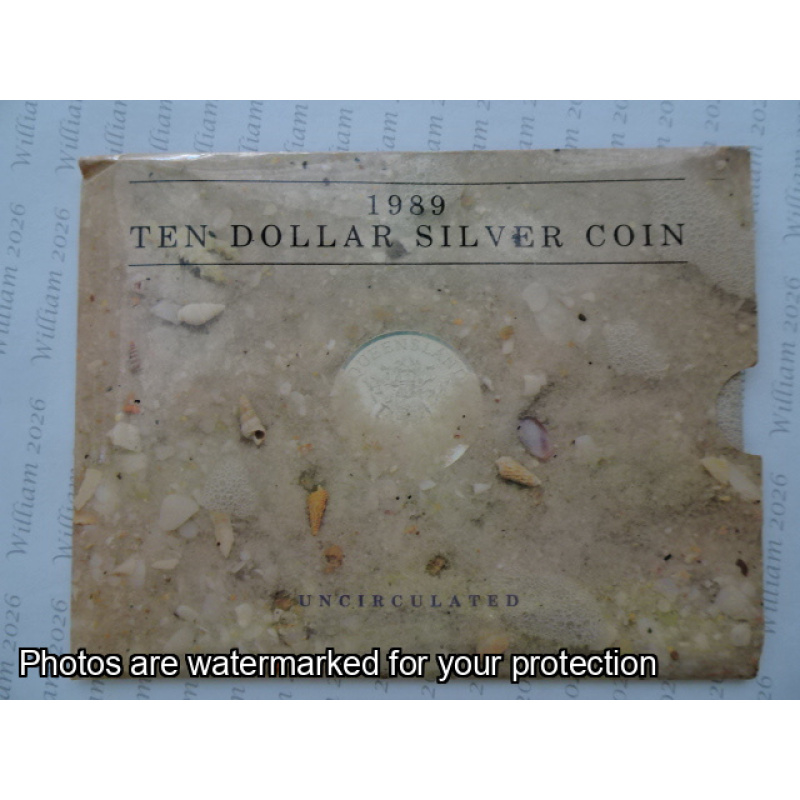 1989 $10 silver coin RAM