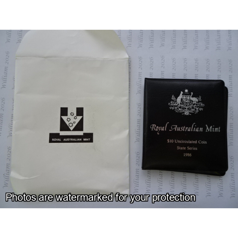 1986 $10 Stirling-Silver State Coin South Australia
