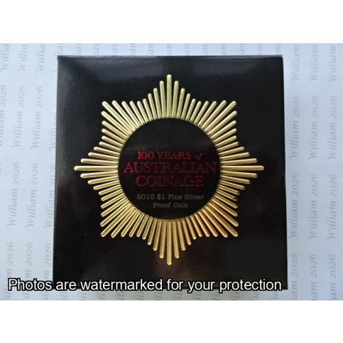 2010 1-ounce proof coin - 100 years of Australian Coinage