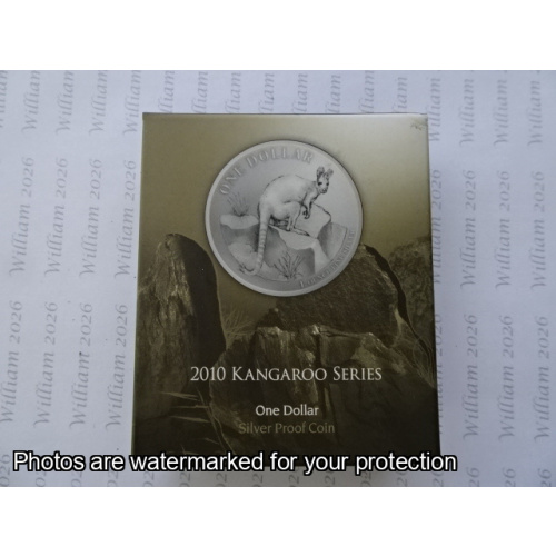 2010 Kangaroo Series 1-ounce Silver $1 proof coin