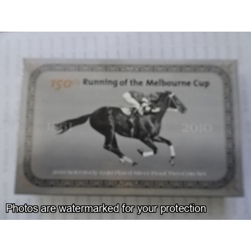 2010 Running of the Melbourne cup 2 coin Silver 50c proof set