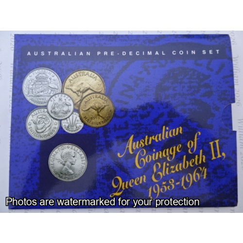 Pre Decimal Australian Coin Set - Carded Set 50% Silver