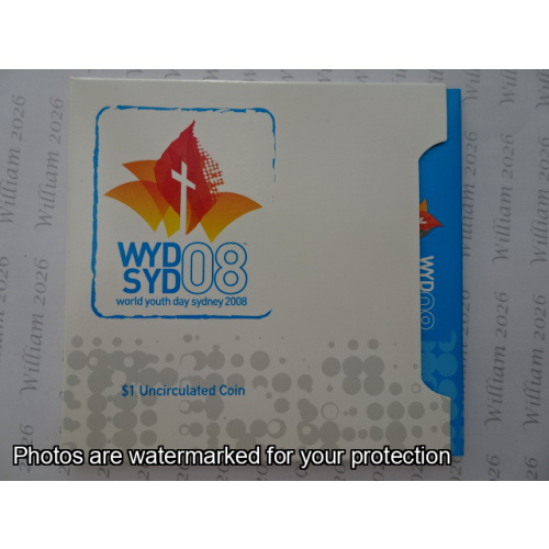 2008 World Youth Day $1 uncirculated