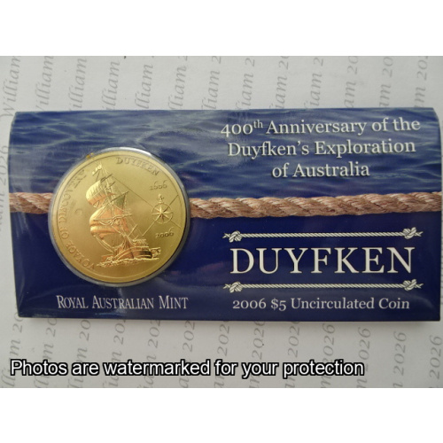 2006 $5 Uncirculated Duyfken 400th Anniversary