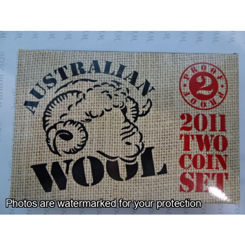 2011 2 coin set - Australian Wool