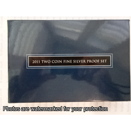 2011 2 coin Fine Silver Year Proof Set