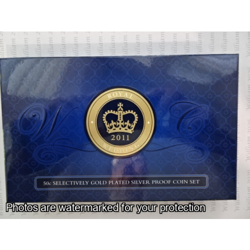 2011 2 x 50c Selectively gold plated proof coins