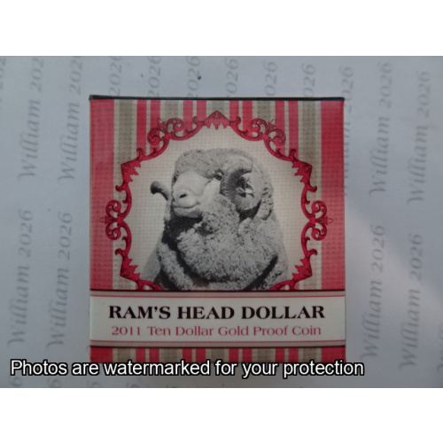 2011 Rams Head $10 Gold proof coin