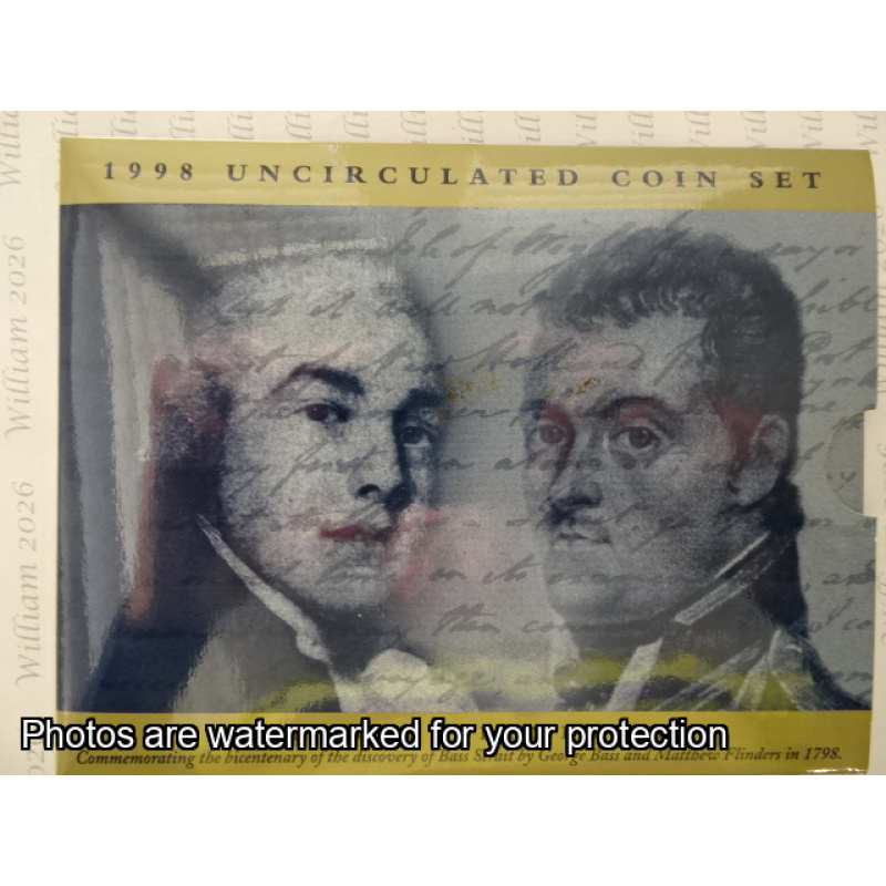 1998 Bass and Flinders Uncirculated 6 coin set
