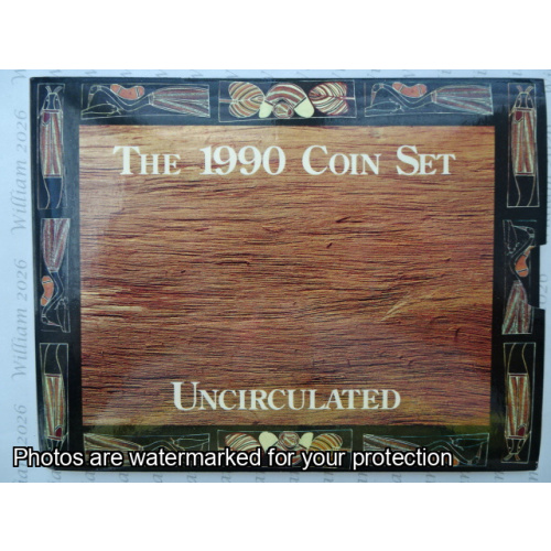 1990 Coin set uncirculated 8 coins The Aboriginal