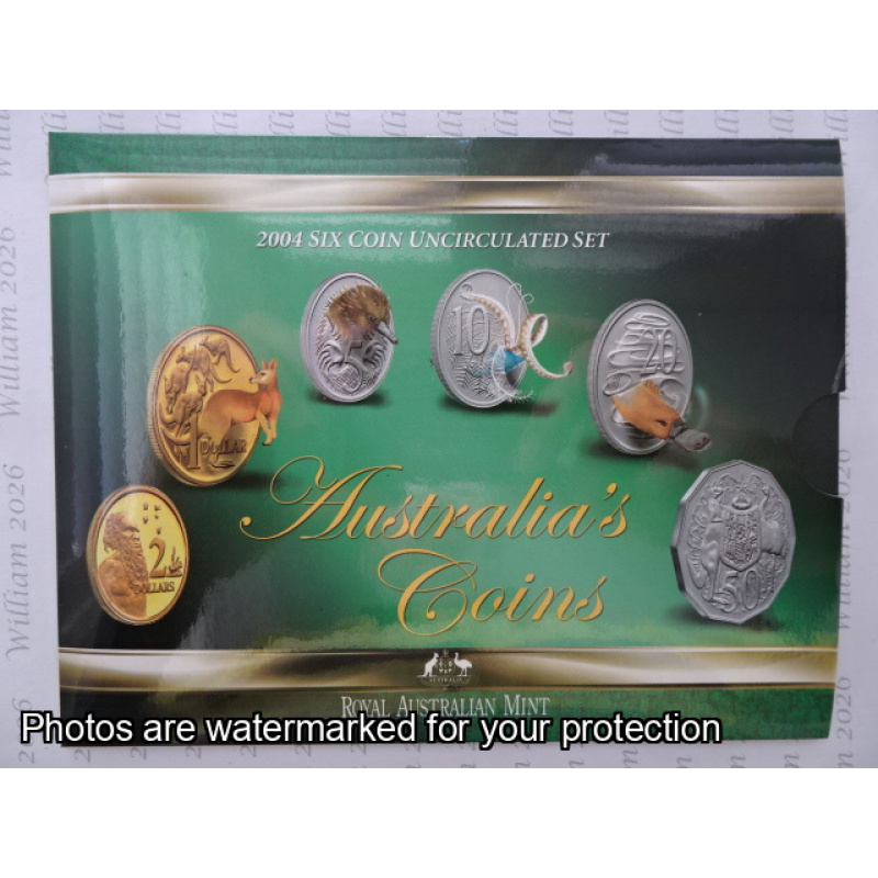 2004 Coin Set Aust Orig Decimal Coin Design