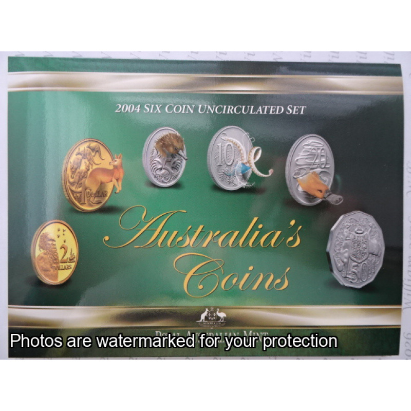 2004 Coin Set Aust Orig Decimal Coin Design