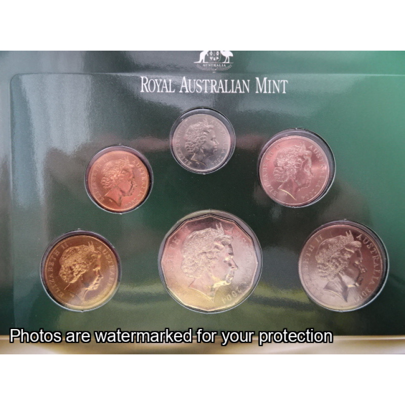 2004 Coin Set Aust Orig Decimal Coin Design