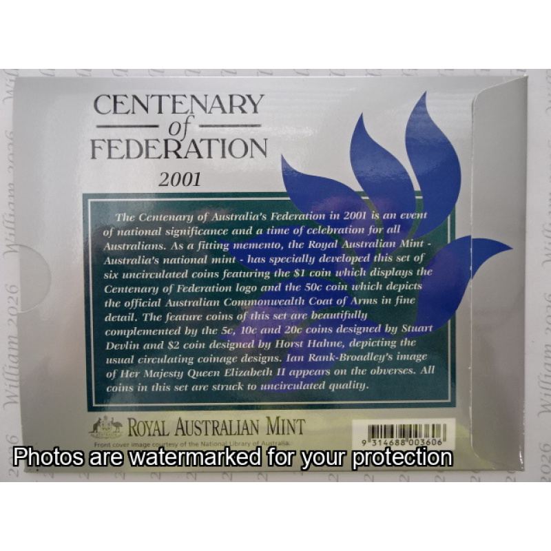 2001 6 Coin Set Federation