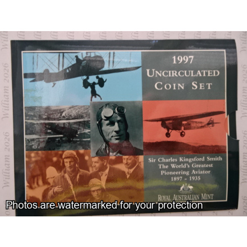 1997 Coin set Sir Charles Kingsford Smith