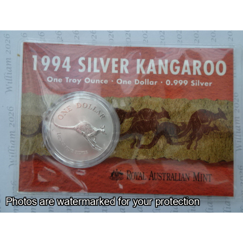 1994 Silver Kangaroo 1 ounce $1 coin