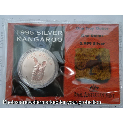 1995 Silver Kangaroo  1-ounce $1