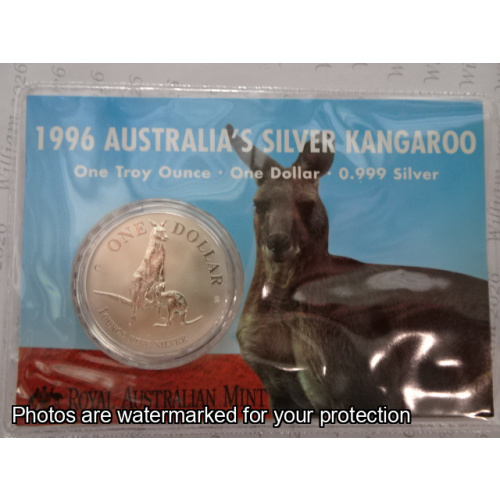 1996 Silver Kangaroo 1 ounce $1 coin