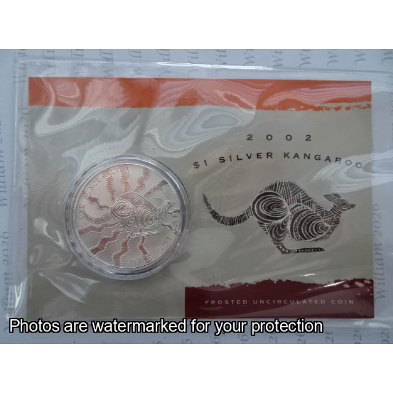 2002 Silver Kangaroo 1 ounce $1 Coin