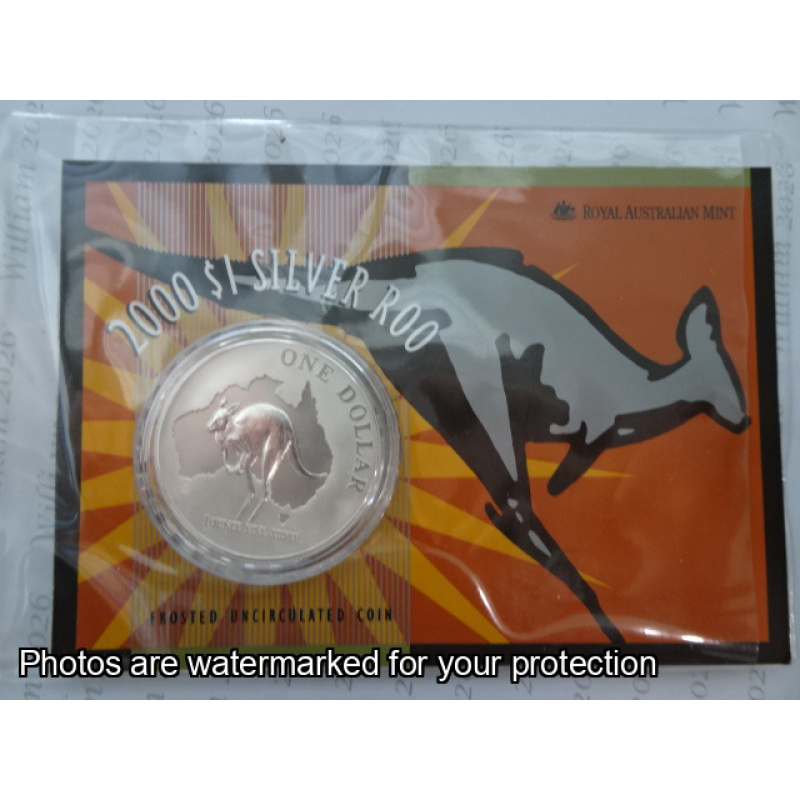 2000 Silver Kangaroo 1 Ounce $1