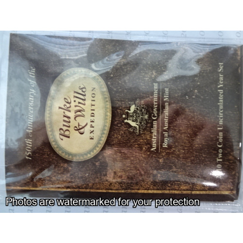 2010 2 coin set Burke and Wills Expedition  $1 and 20c