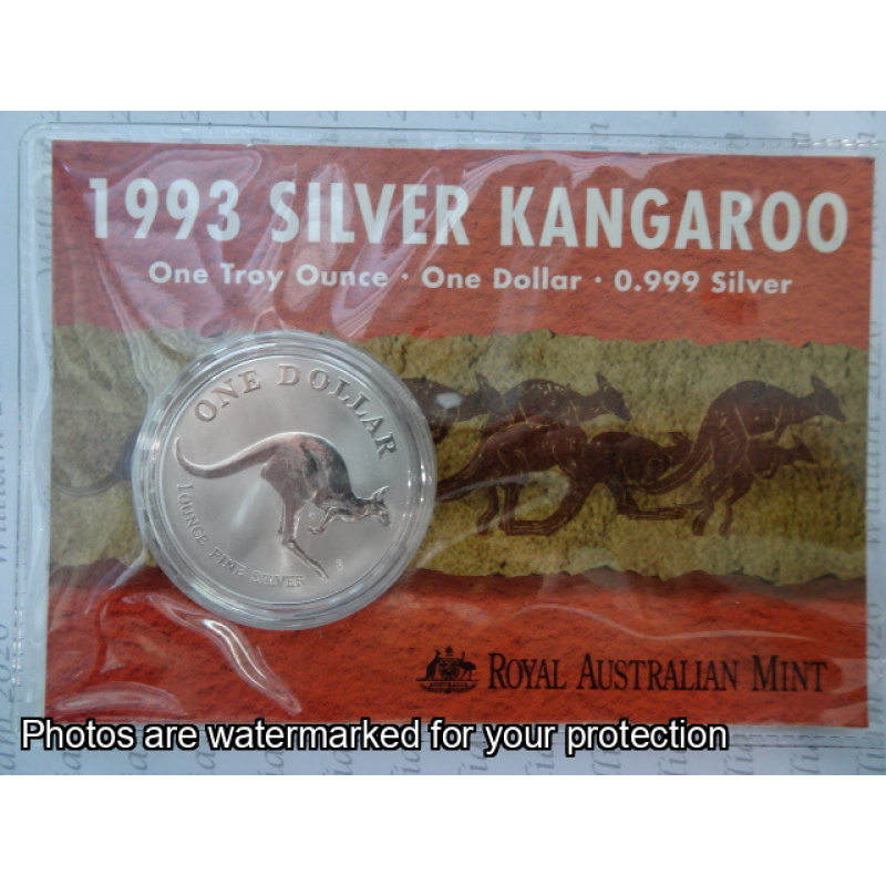 1993 Silver Kangaroo 1 Ounce $1