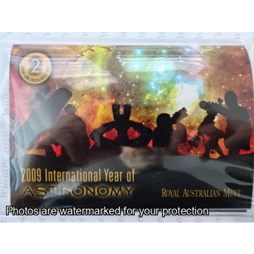 2009 2 Coin set International Year of Astronomy $1 and 20c
