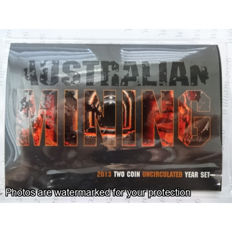 2013 2 coin set Australian Mining $1 and 20c