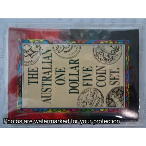 1992 5 x $1 coins Year Series