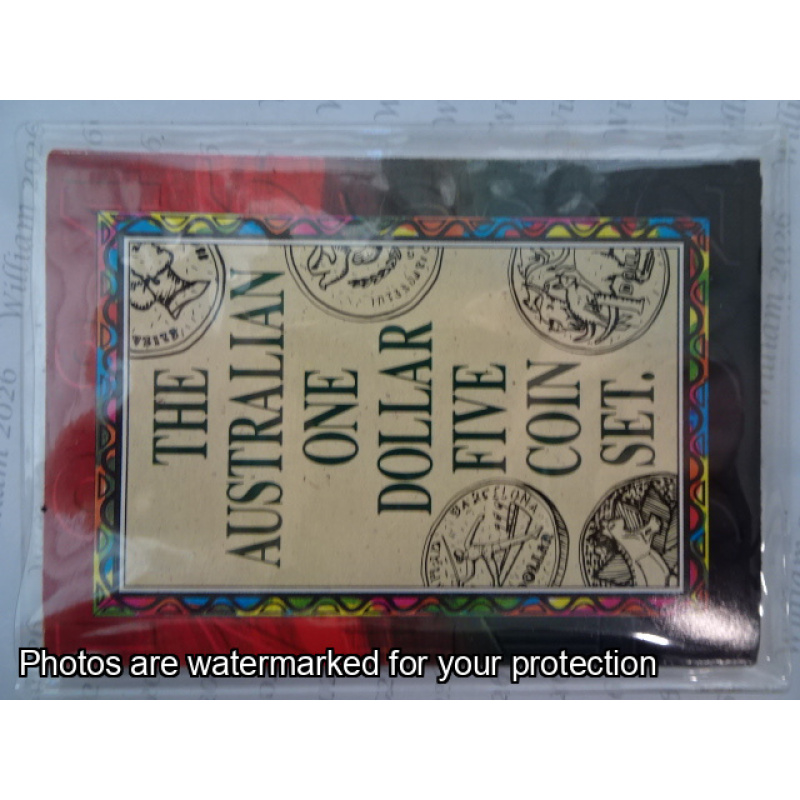 1992 5 x $1 coins Year Series