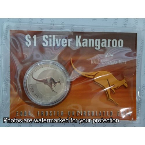 2004 Silver Kangaroo 1 Ounce $1 Uncirculated Coin