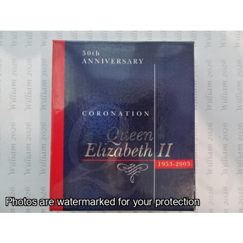 2003 50c Fine Silver QEIIR Coronation Golden Jubilee Proof Coin