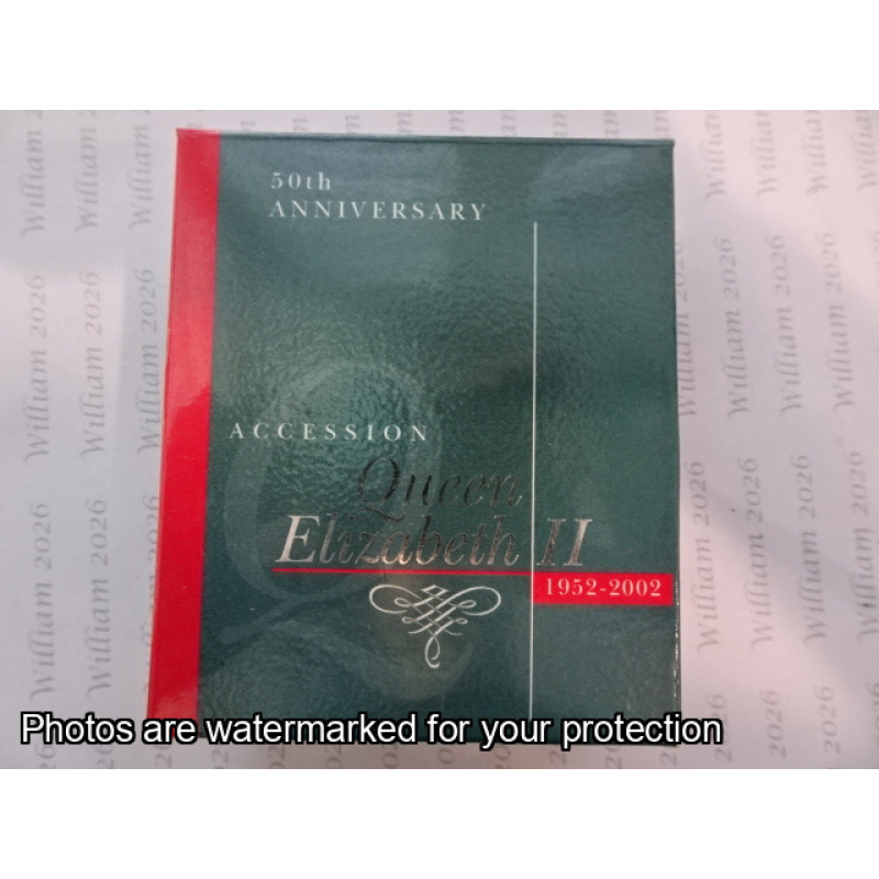 2002 50c Fine Silver Proof Golden Jubilee QE II