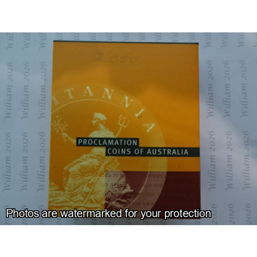 2000 Fine Silver Proof $1 Proclamation Coins of Australia