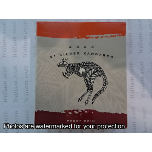 2003 Silver Kangaroo - 1 Ounce Proof Coin $1