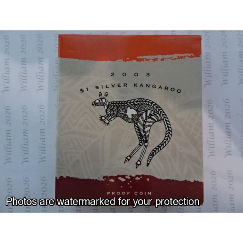 2003 Silver Kangaroo - 1 Ounce Proof Coin $1