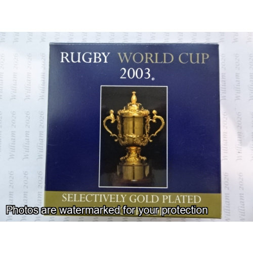 2003 $5 Fine Silver Proof Rugby World Cup 2003