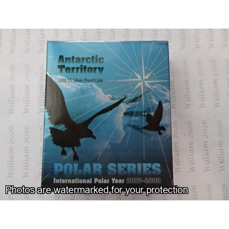 2008 $5 Fine Silver International Polar Year 2007-2008