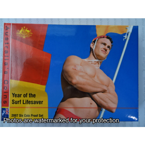 2007 6 coin proof set Year of Surf Lifesaver