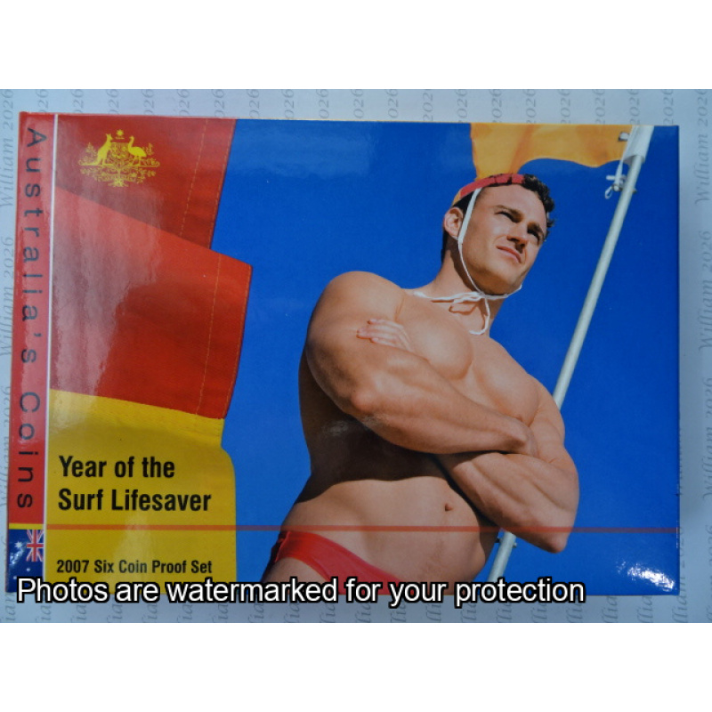 2007 6 coin proof set Year of Surf Lifesaver