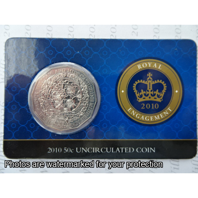 2010 50c Royal Engagement Uncirculated Coin
